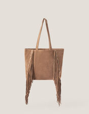 Daisy Suede Fringe Tote Bag, , large