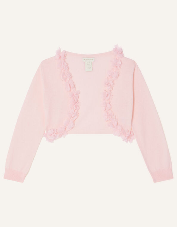 Baby 3D Floral Trim Cardigan, Pink (PINK), large