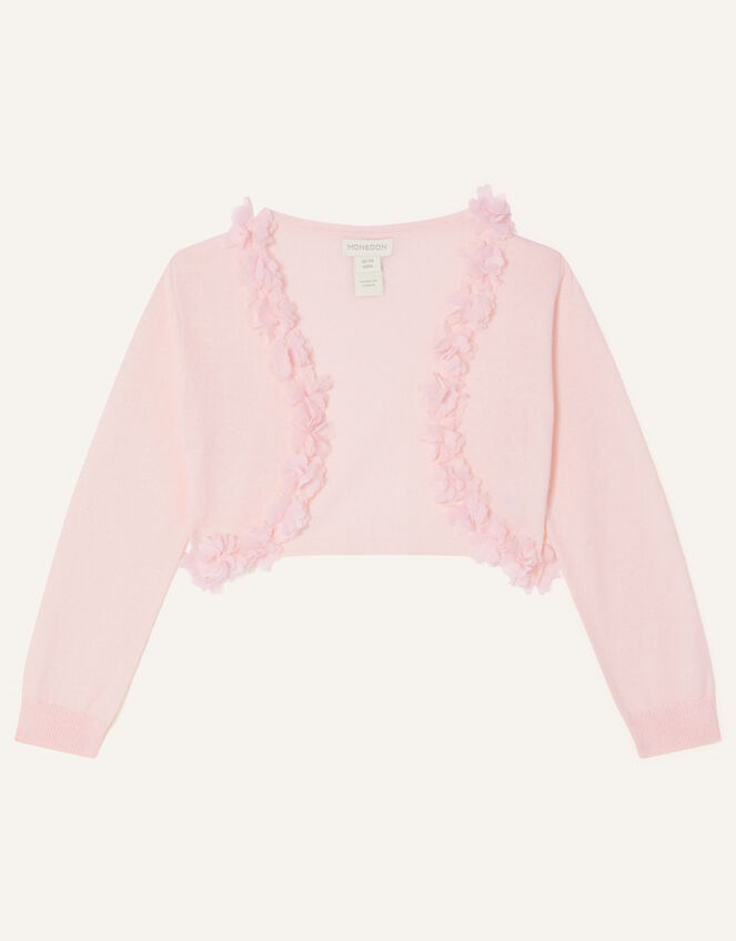 Baby 3D Floral Trim Cardigan, Pink (PINK), large