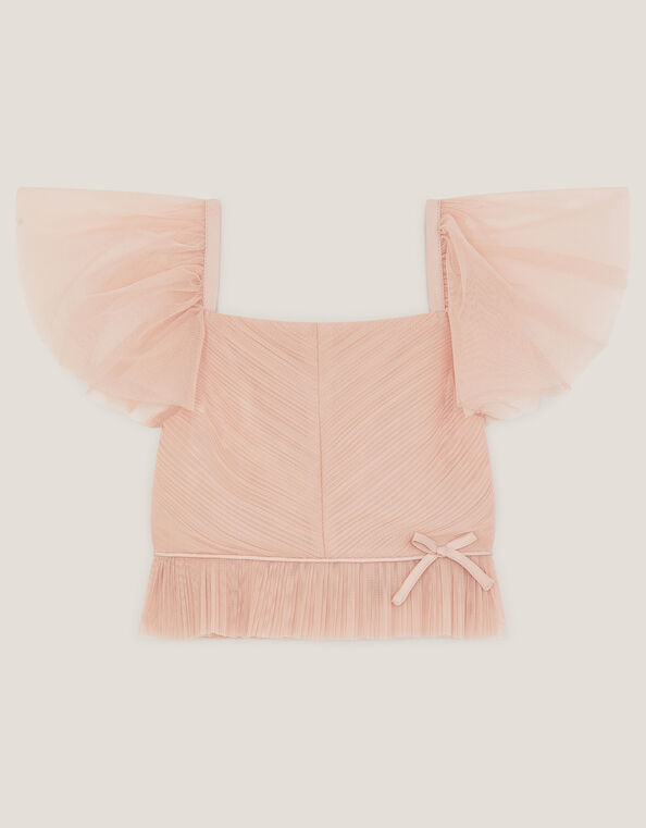 Olene Pleat Tulle Top, Pink (PALE PINK), large