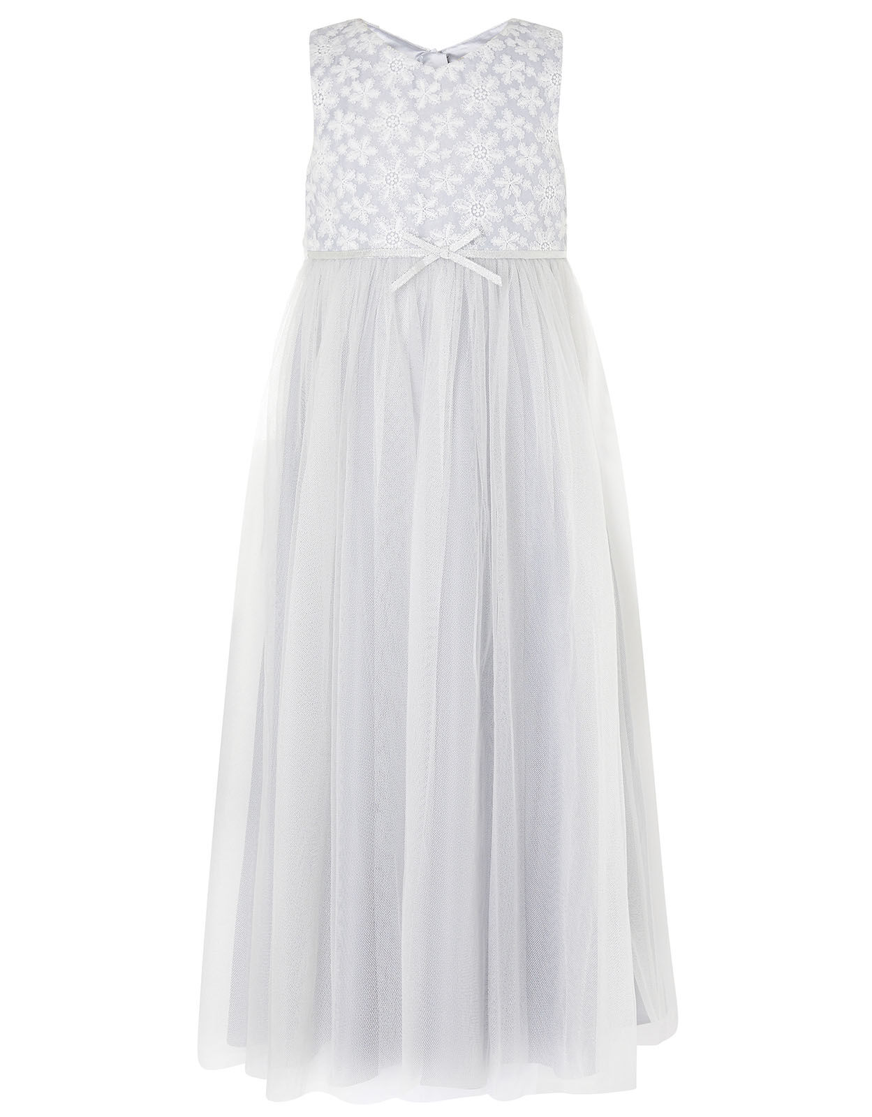 Monsoon grey flower girl dress on sale