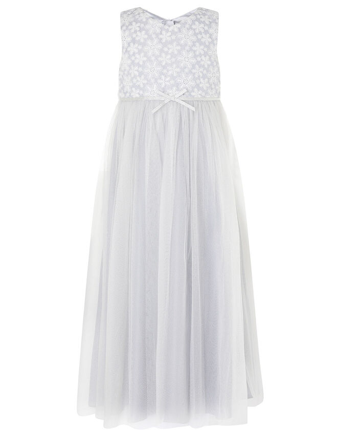 Floral Lace Maxi Dress, Grey (GREY), large