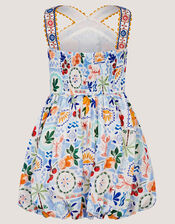 Monsoon x Charlie Taylor Printed Bubble Hem Dress, Ivory (IVORY), large
