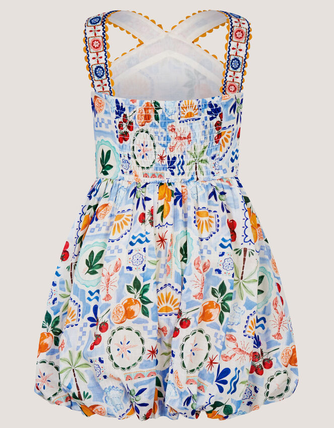 Monsoon x Charlie Taylor Printed Bubble Hem Dress, Ivory (IVORY), large