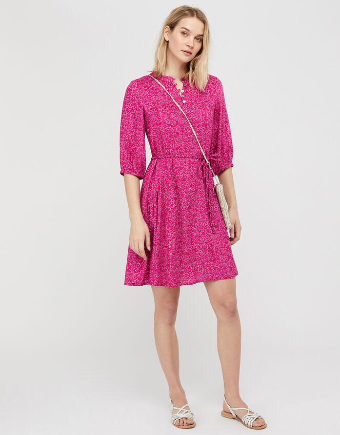 Manilla Printed Dress in LENZING™ ECOVERO™, Pink (PINK), large