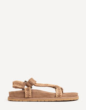 Laidback London Hess Suede Sandals, Camel (CAMEL), large