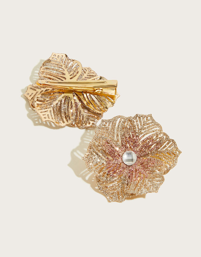 Ombre Leaf Flower Hair Clip Twinset, , large