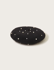 Pearl Wool Beret, , large