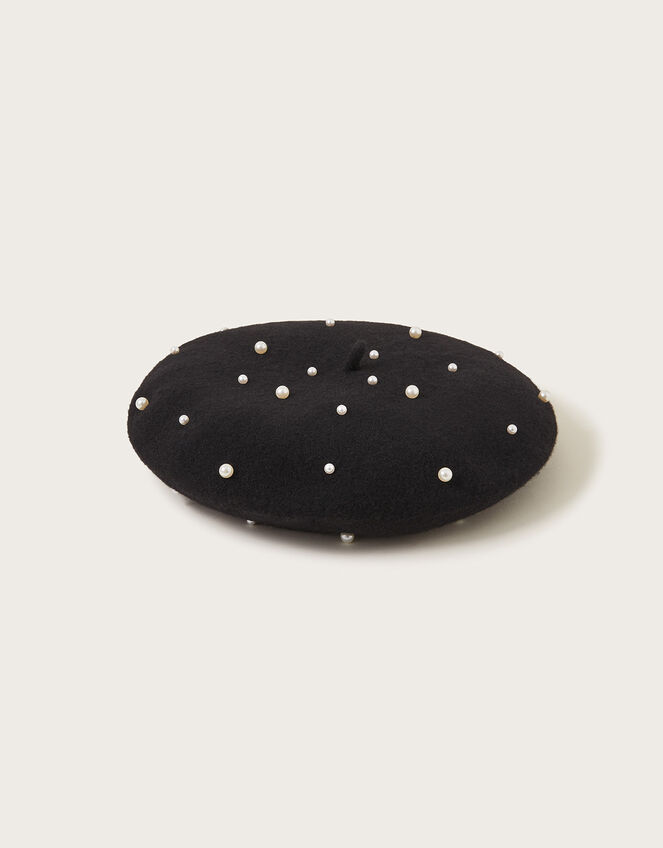 Pearl Wool Beret, , large