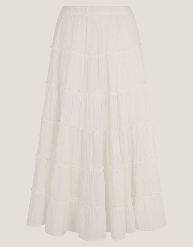 Ginny Tiered Maxi Skirt Ivory