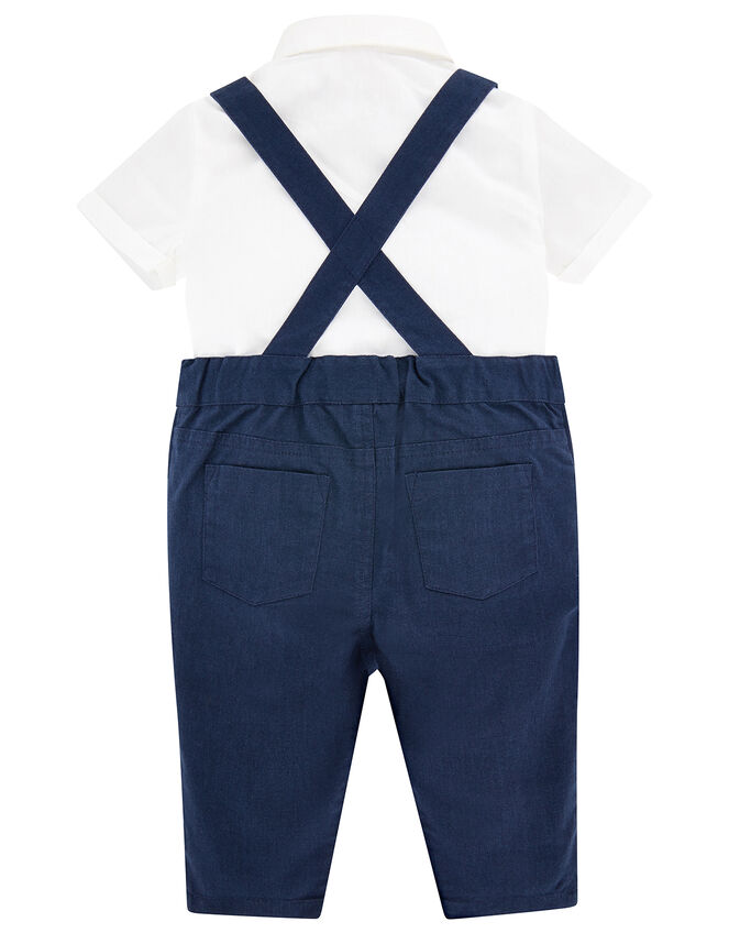 Newborn Connor Mini Chino Smart Set, Blue (NAVY), large