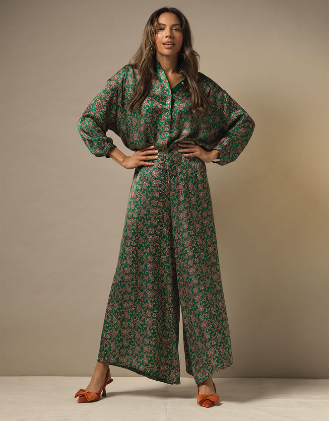 One Hundred Stars Print Darcy Shirt, Green (GREEN), large