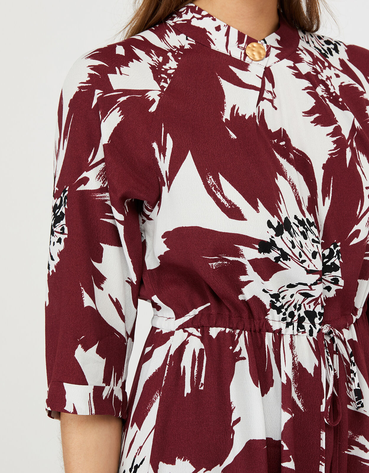 Ruby Floral Dress with LENZING ECOVERO Red