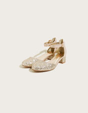 Glitter Two-Part Heels, Gold (GOLD), large