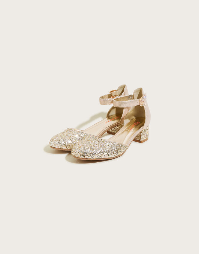 Glitter Two-Part Heels Gold