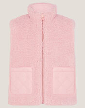 Reversible Floral Quilted Gilet, Pink (PINK), large