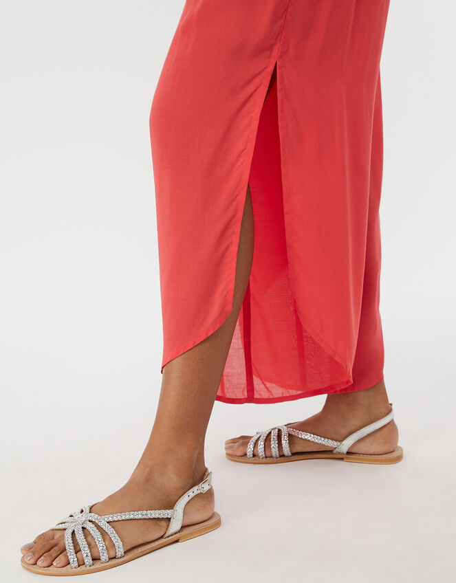Alani Plain Trousers, Orange (CORAL), large
