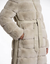 Rino & Pelle Bridget Faux Fur Puffer Coat, Camel (BEIGE), large