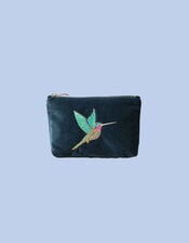 Elizabeth Scarlett Hummingbird Velvet Mini Pouch, , large