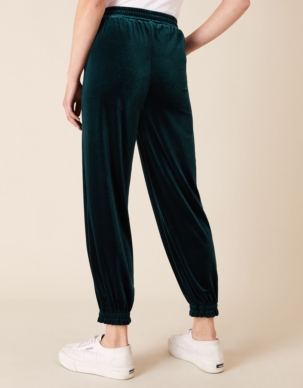 Velvet Joggers Green