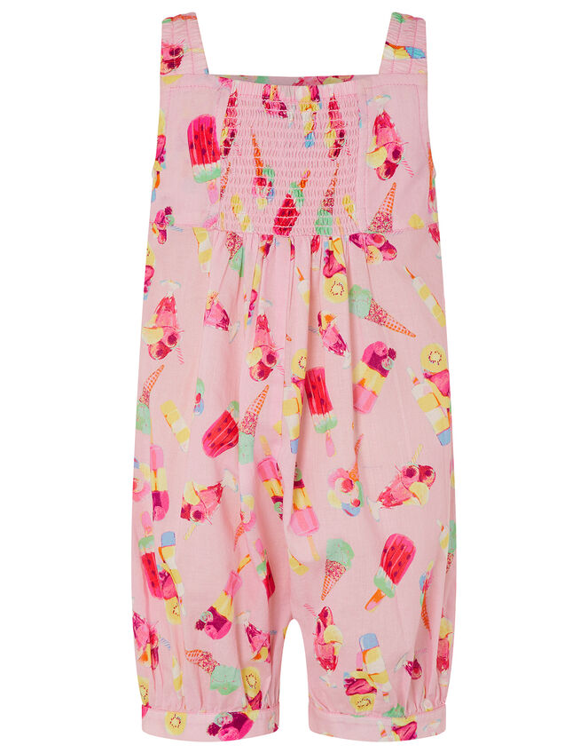 Baby Erica Ice Cream Jumpsuit in Organic Cotton, Pink (PALE PINK), large