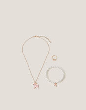 Ruby Christmas Reindeer Jewellery Set, , large