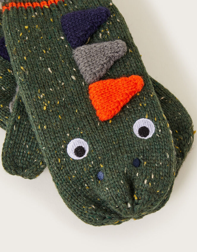 Stewie Dinosaur Mitten Gloves, Green (GREEN), large