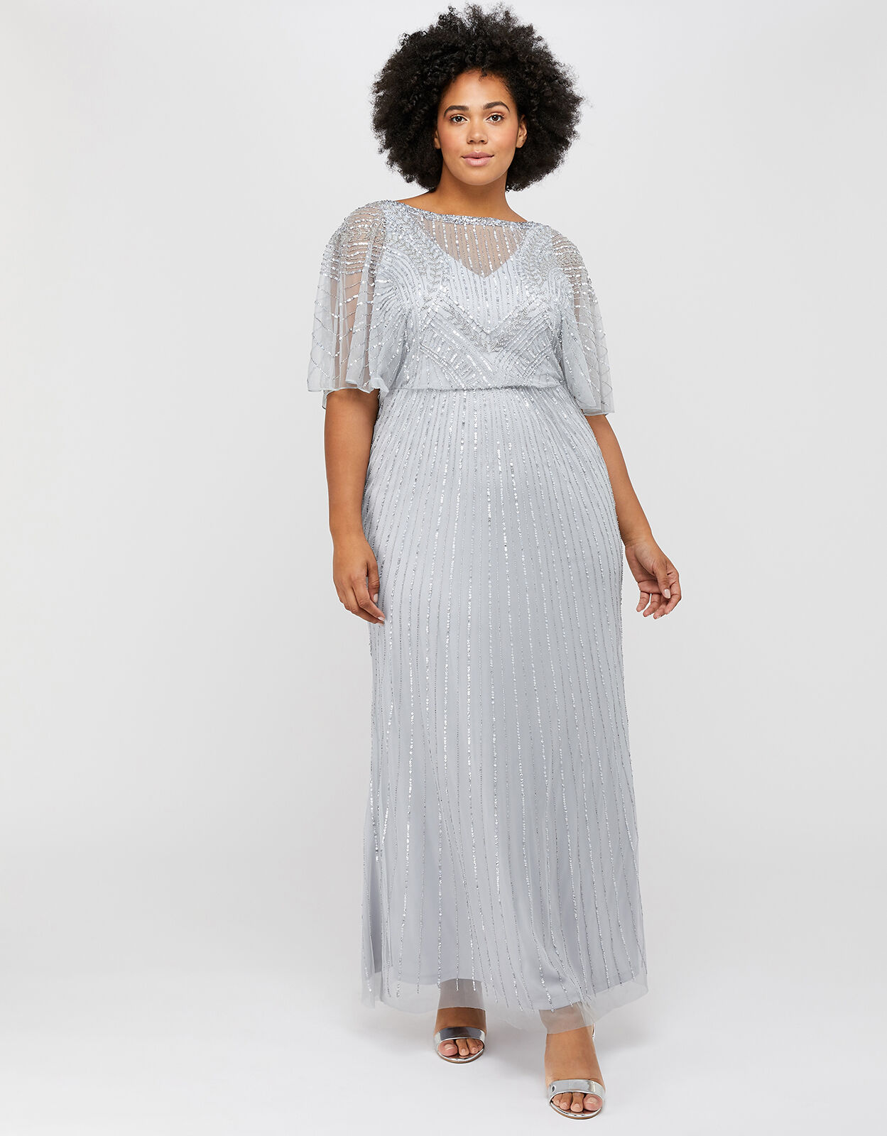 Tatiana Embellished Maxi Bridesmaid Dress Blue
