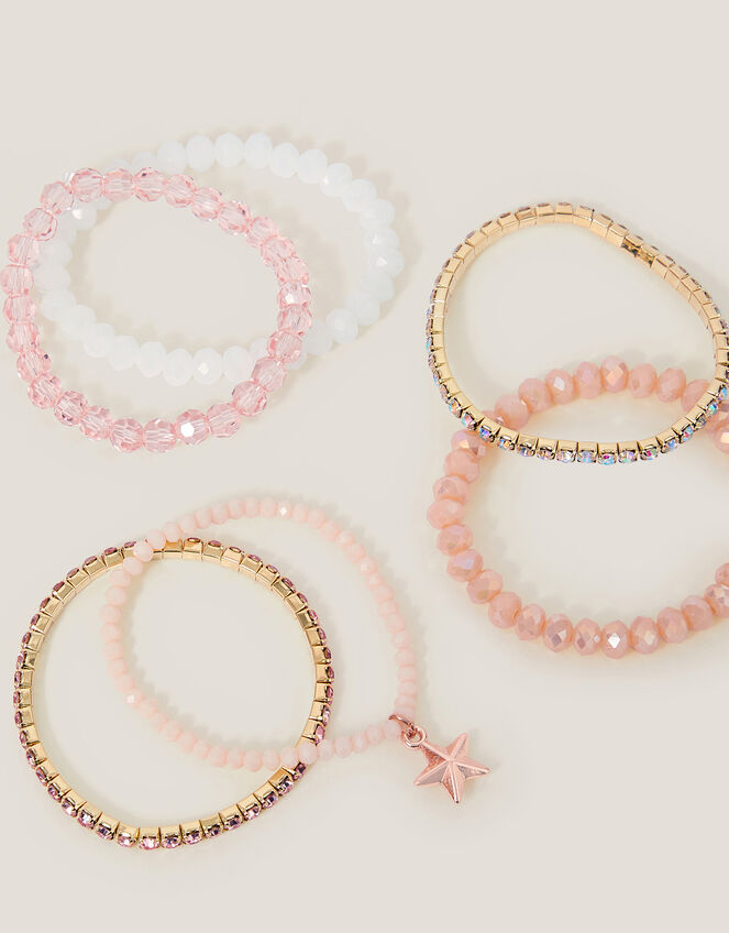 6-Pack Star Beaded Bracelets, , large