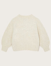 Sparkle Bow Jumper, Camel (OATMEAL), large