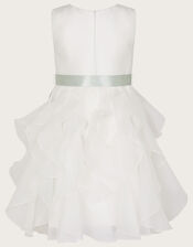 Cannes Organza Ruffle Dress, Ivory (IVORY), large