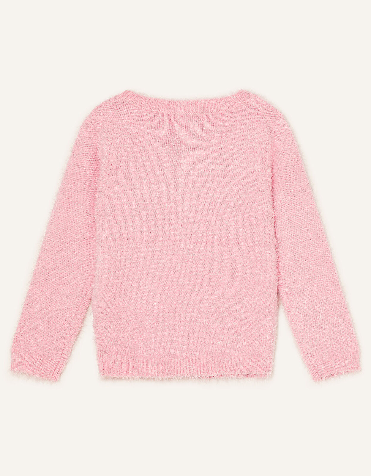 Reindeer Fluffy Jumper Pink Girls Tops T shirts Monsoon UK