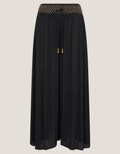 Billie Wide Leg Beach Trousers, Black (BLACK), large