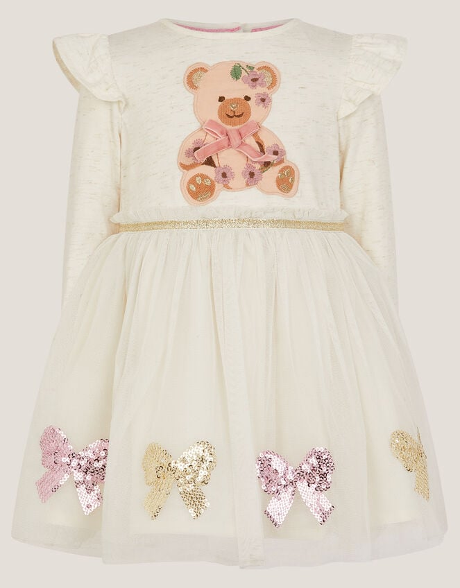 Baby Bear Tulle Disco Dress, Ivory (IVORY), large