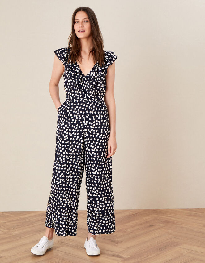 Jenny Spot Jumpsuit in LENZING™ ECOVERO™, Blue (NAVY), large