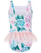 Baby Ellie Floral Tutu Swimsuit, Pink (PALE PINK), large