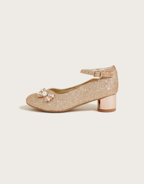 Tulip Butterfly Sparkle Heels, Gold (ROSE GOLD), large