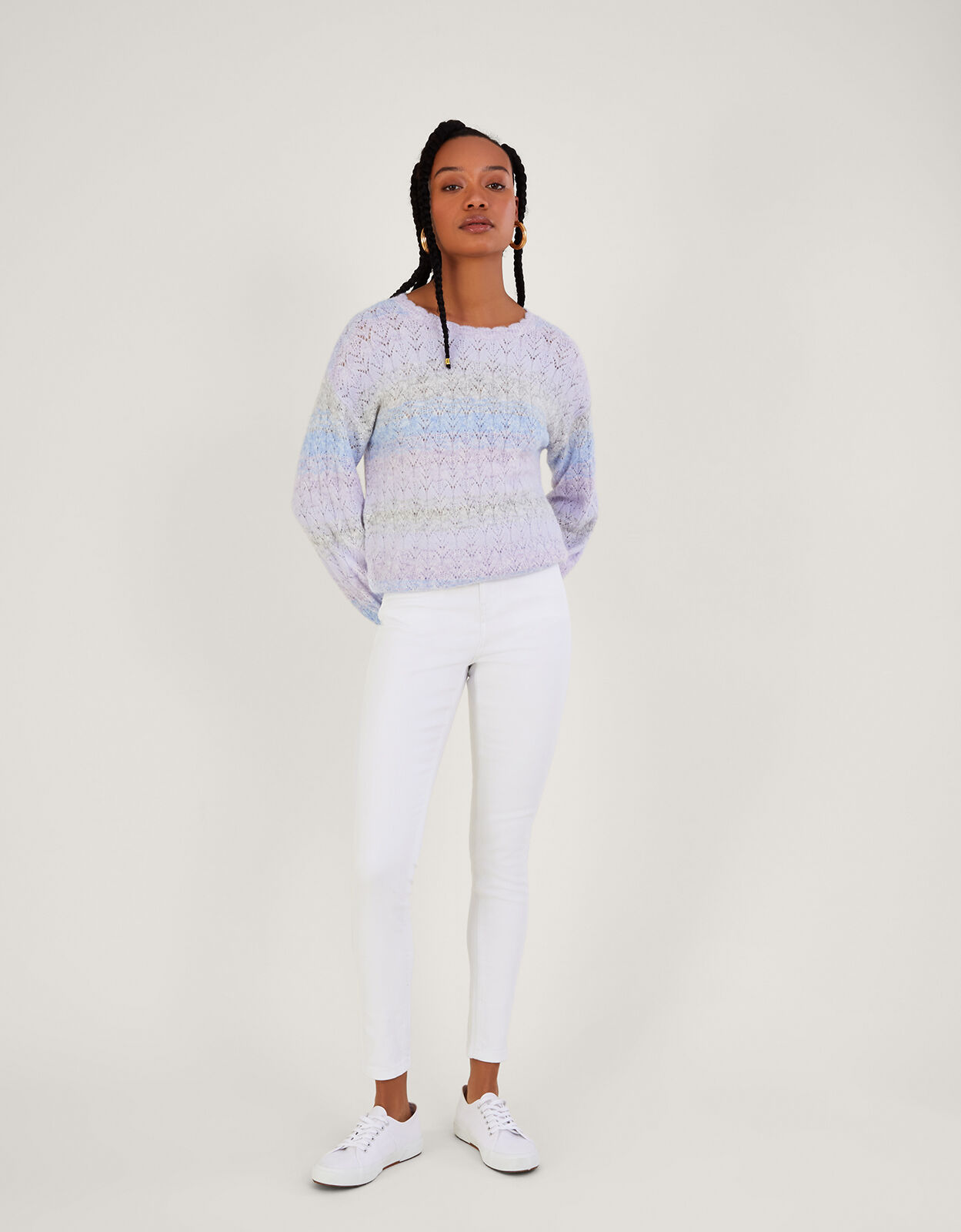 Iris Regular Length Skinny Jeans with Sustainable Cotton White