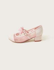 Blossom Corsage Lace Princess Heels, Pink (PINK), large