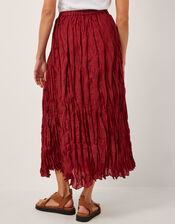 Odessa Crinkle Maxi Skirt, Red (CHERRY), large