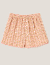 Sequin Tweed Skort, Pink (PINK), large