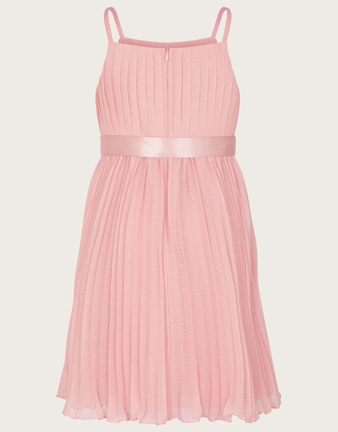 Penelope Pleated Chiffon Dress, Pink (PINK), large