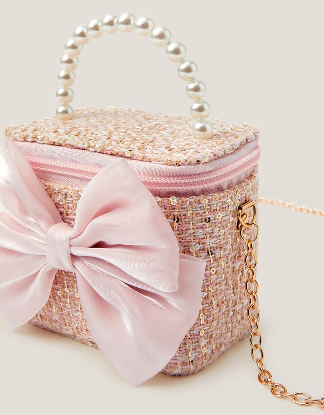 Bow Tweed Bag, , large