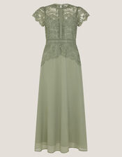 Monica Lace Midi Bridesmaid Dress, Green (PALE GREEN), large
