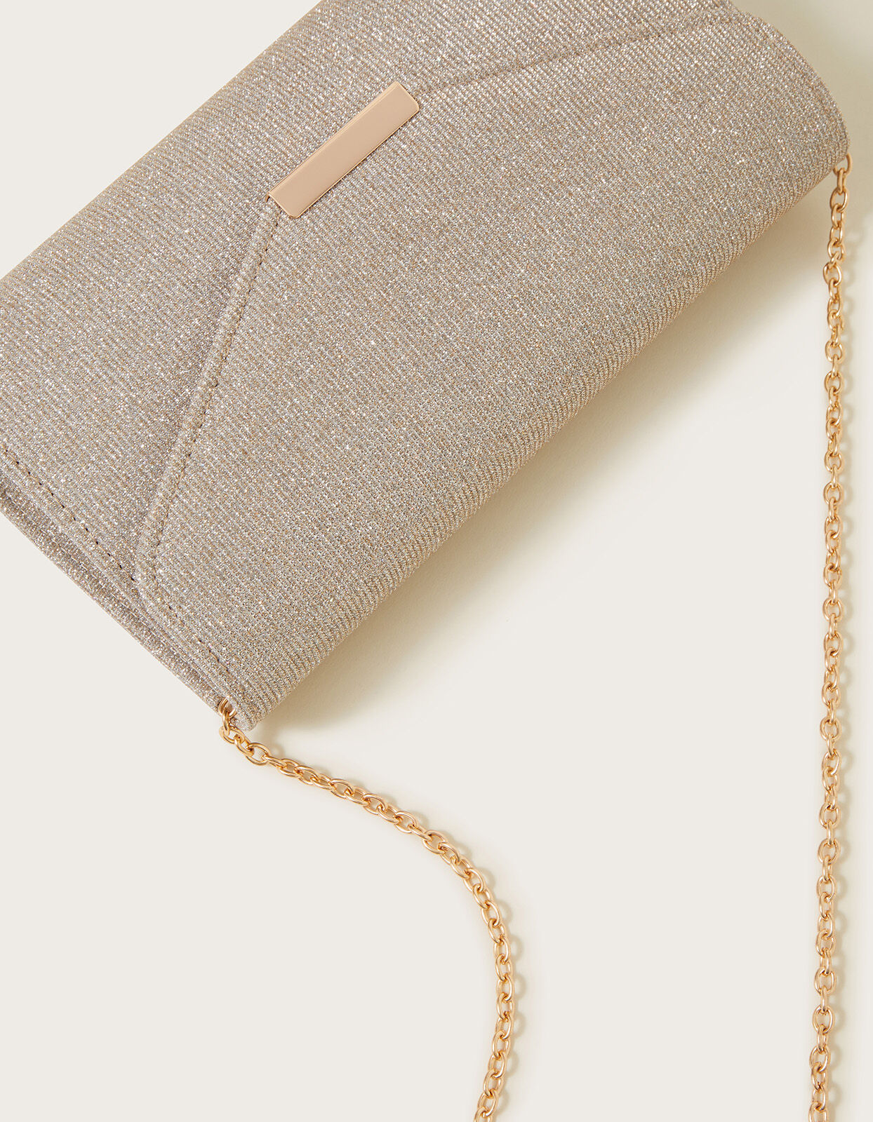Glitter Occasion Clutch Bag Gold