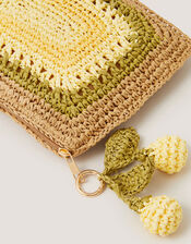 Darla Lemon Crochet Pouch, , large