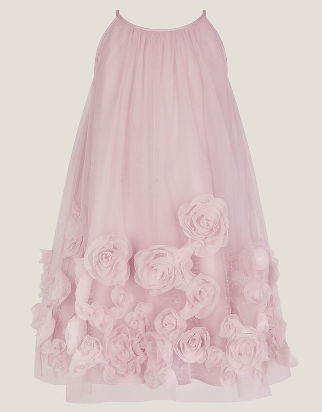 3D Rose Swing Dress, Pink (DUSKY PINK), large