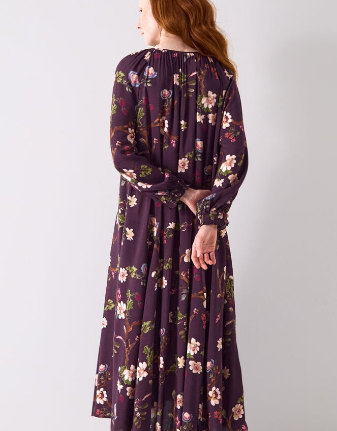 East Adelle Floral Print Maxi Dress, Red (BERRY), large