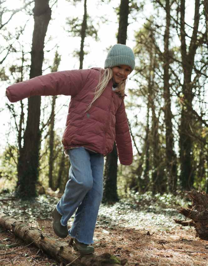 Töastie Reversible Teddy Fleece Puffer Jacket, Pink (PINK), large