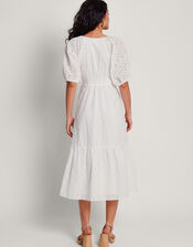 Bettie Broderie Dress, White (WHITE), large